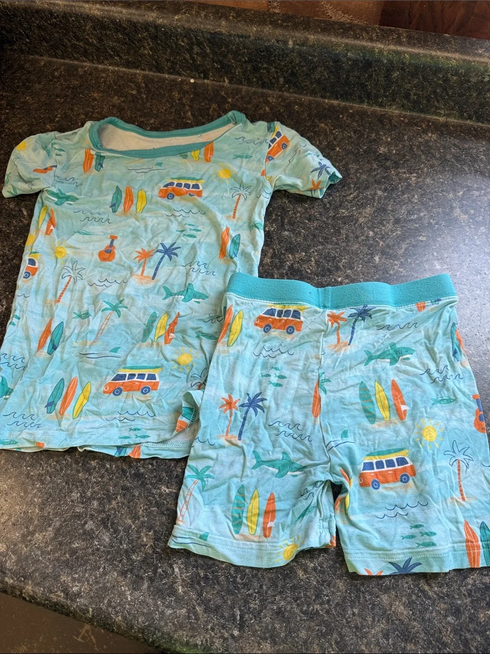 Kids Light Blue Surf little Sleepies pajama